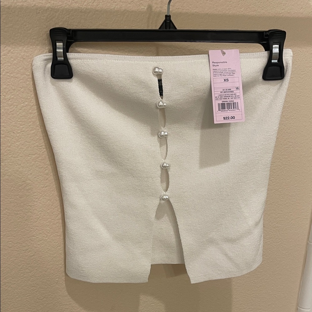 Wild Fable White Shell Tube Top